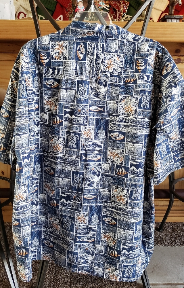 Pacific Legend Hawaii Short Sleeve Short Sleeve Button Down Shirt Made in USA - Picture 5 of 5